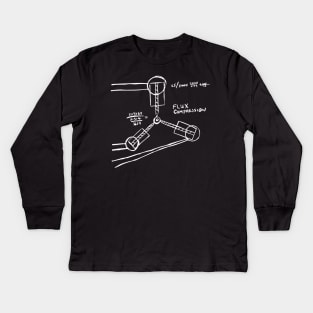 Flux Capacitor Drawing Kids Long Sleeve T-Shirt